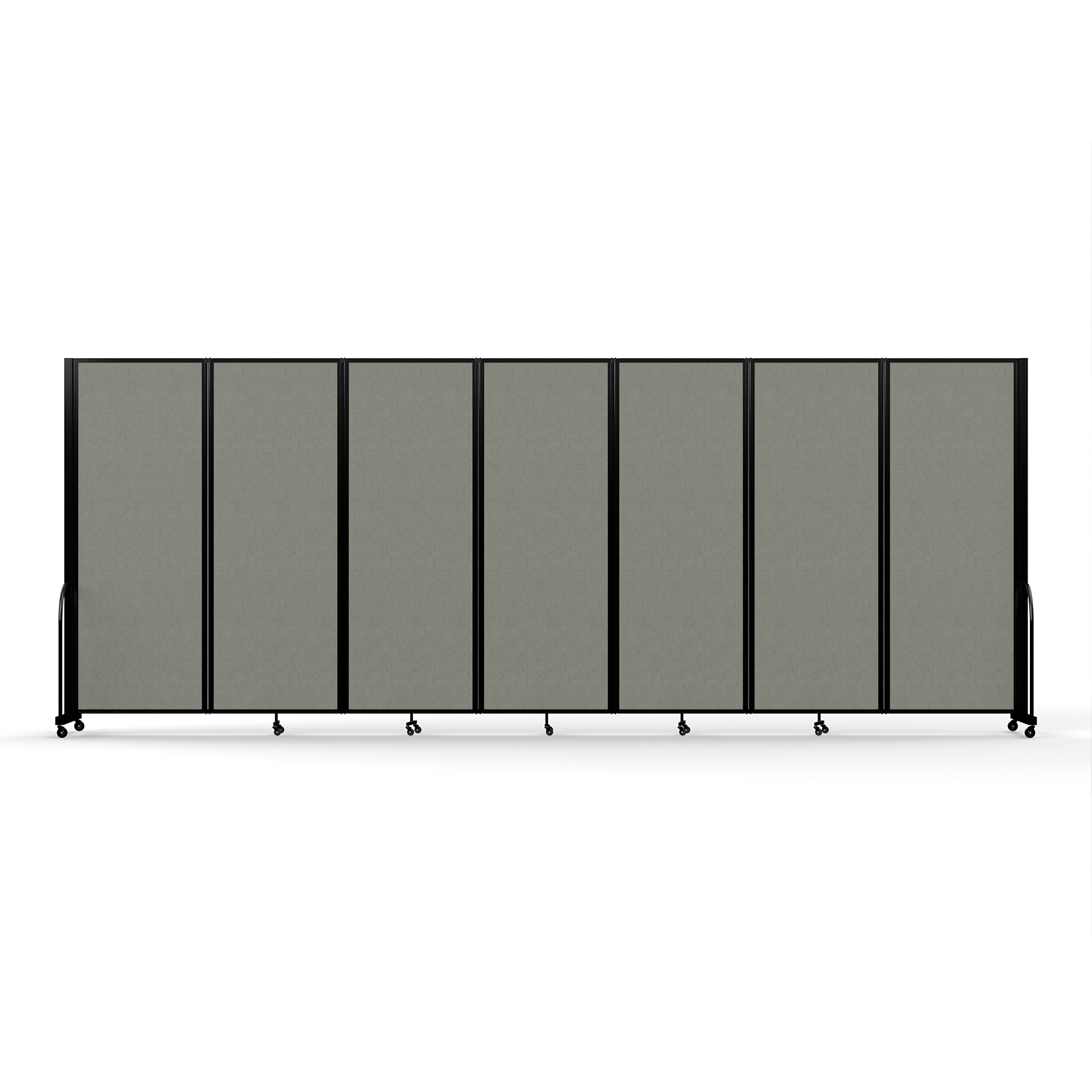 Screenflex Full Motion Divider — 7ft. 6in. x 19ft. 7in., Black Frame, Gray Smoke, Model# FSH-767-B-SGY